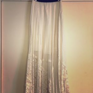 Lace maxi skirt